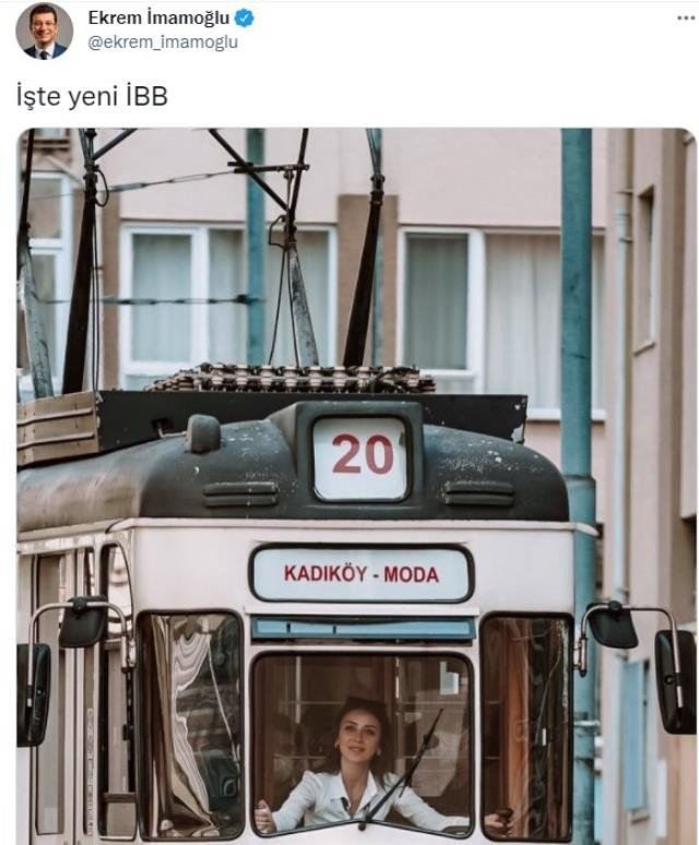 İstanbul Büyükşehir Belediye Başkanı Ekrem İmamoğlu, Twitter hesabından kadın istihdamına önem verdiklerini gösteren bir paylaşımda bulundu.