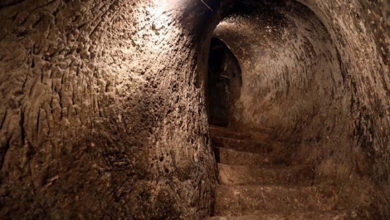 Tarihi Gaziantep Kalesi'nin altındaki tarihi tüneller turizme kazandırılıyor