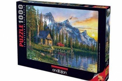 1024 Anatolian Dağ Evinde Günbatımı 1000 parça Puzzle