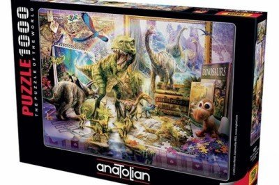 1067 Anatolian Dinazorlar Sahnede - Dino Toys Come Alive  1000 Parça Puzzle