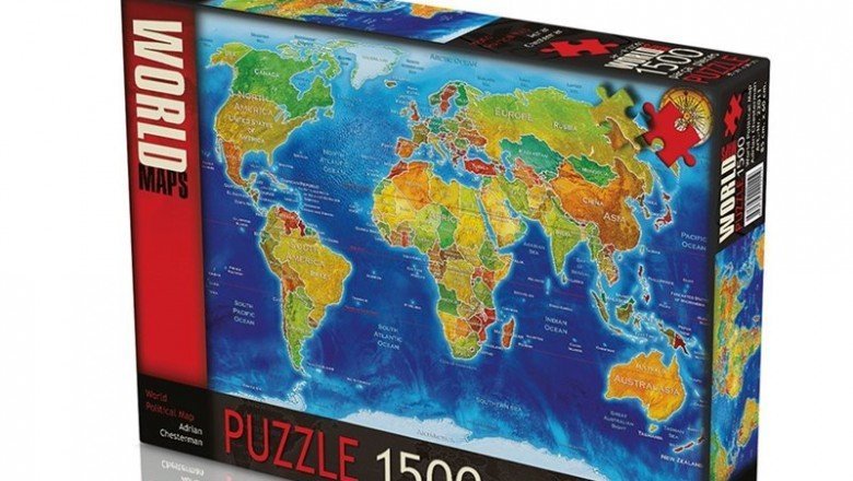 22011 KS World Political Map - Dünya Siyasi Haritası 1500 parça Puzzle / +12 yaş