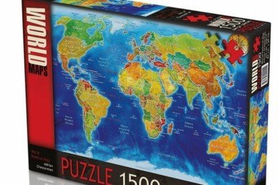 22011 KS World Political Map - Dünya Siyasi Haritası 1500 parça Puzzle / +12 yaş