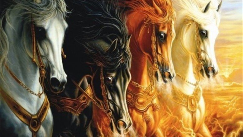 3116 Anatolian Mahşerin Dört Atı 1000 Parça Puzzle