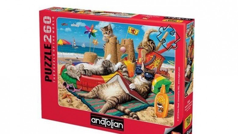 3322 Anatolian Kedilerin Plaj Keyfi / 260 Parça Puzzle