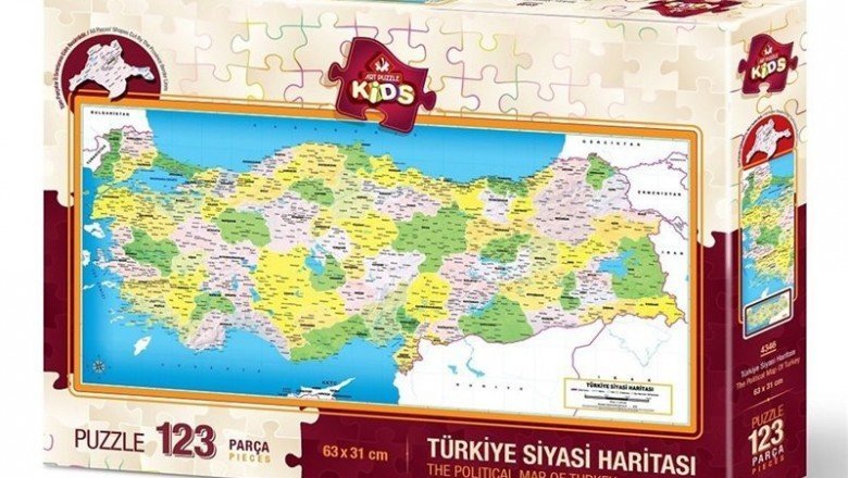 4346 Art Puzzle Türkiye Haritası 123 Parçalı Yapboz