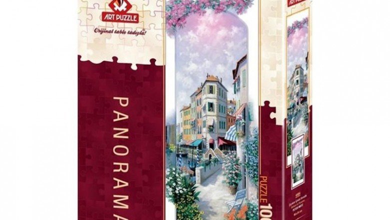 4484 Art Puzzle Çiçekler İçinde Venedik 1000 Parça Panorama Puzzle
