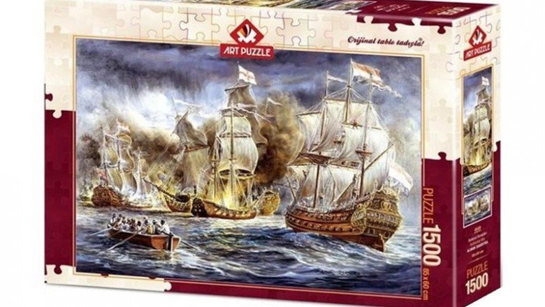 4549 Art Puzzle Savaş Gemileri Savaşı - Batarya Savaşları 1500 parça Puzzle / +15 yaş