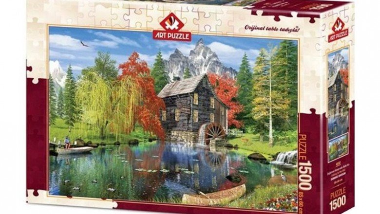 4550 Art Puzzle Değirmen Kenarında Balık Avı 1500 parça Puzzle / +15 yaş