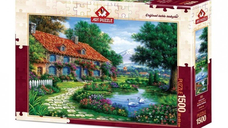 4551 Art Puzzle Kuğulu Bahçe 1500 parça Puzzle / +15 yaş