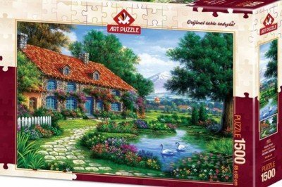 4551 Art Puzzle Kuğulu Bahçe 1500 parça Puzzle / +15 yaş