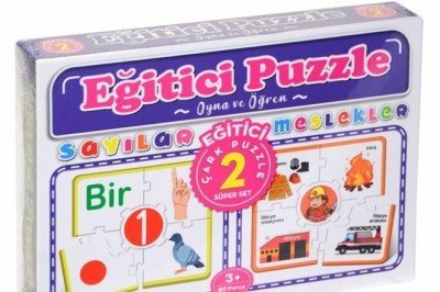 7193 DıyToy Eğitici Çark 2'li Puzzle - Sayılar ve Meslekler / 60 parça / +3 yaş