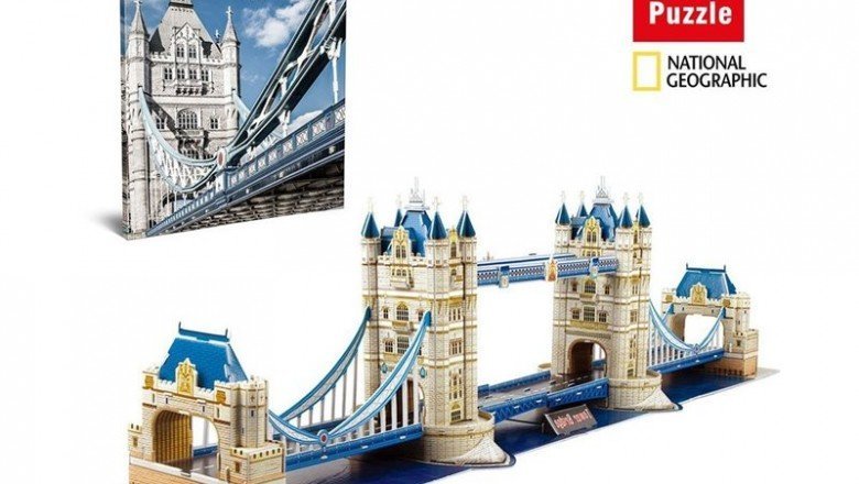 DS0978 Cubic Fun National Geographic Serisi Tower Bridge 120 parça / 3 Boyutlu Puzzle