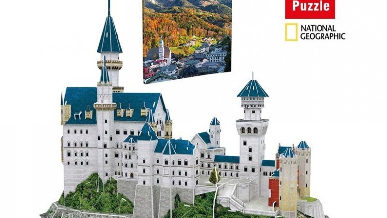 DS0990 Cubic Fun National Geographic Serisi Neuschwanstein Kalesi 121 parça / 3 Boyutlu Puzzle