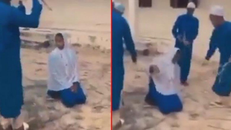 Alkol içerken yakalanan genç kıza okulda kırbaç cezası! Babası talep etti, görüntüler infial yarattı