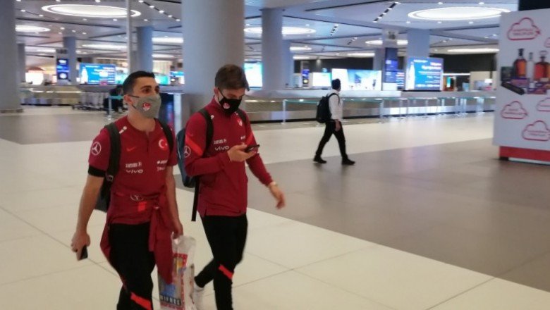 A Milliler, 2-1'lik Letonya galibiyetinin ardından yurda döndü