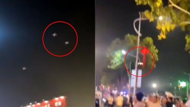 Drone'lar gösteri sırasında insanların üzerine düştü