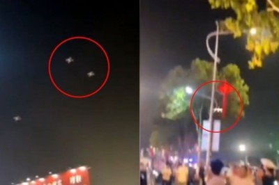 Drone'lar gösteri sırasında insanların üzerine düştü