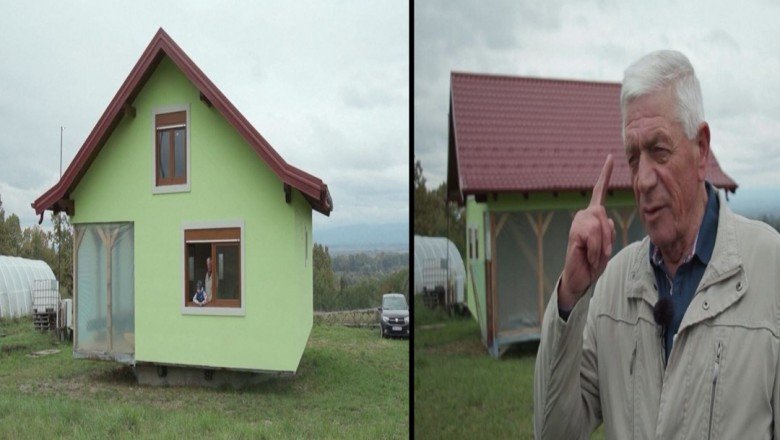 Eşini mutlu etmek için dönen ev inşa etti