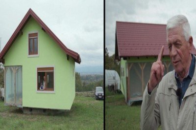 Eşini mutlu etmek için dönen ev inşa etti