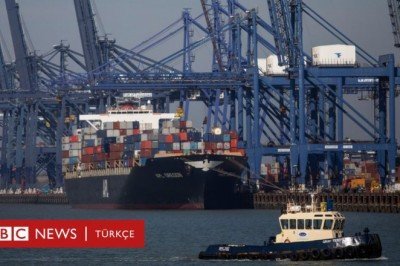 İngiltere'nin en büyük ticari limanı Felixstowe'a konteynerler yığıldı, gemiler başka yerlere yönlendiriliyor