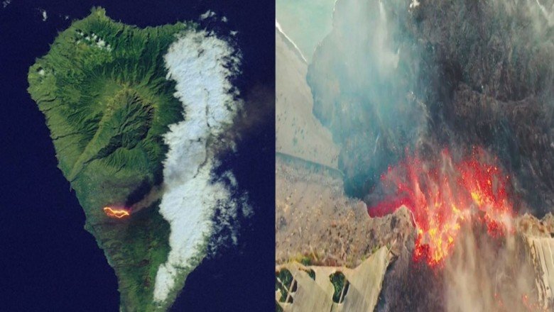 La Palma’daki yanardağ patlamaları uydudan böyle görüntülendi