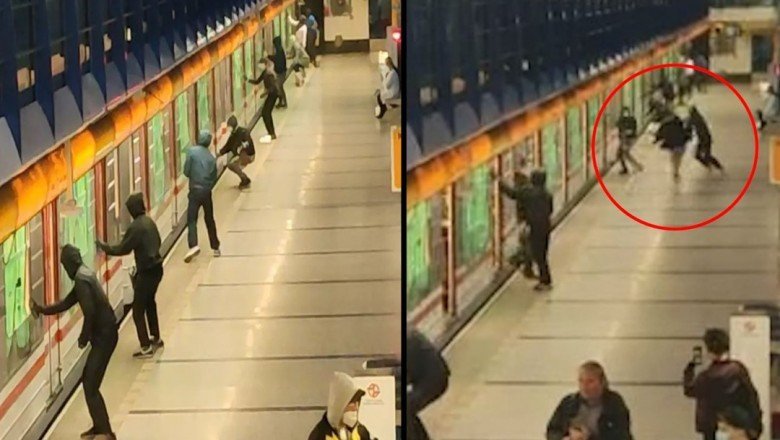 Prag metrosunda boyalı saldırı: Yolcular müdahale etti