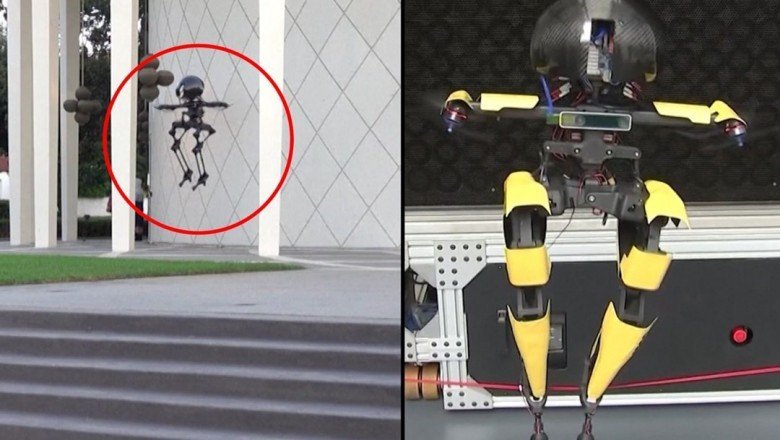 Uçan robot geliştirildi: ‘Leo’ ip üstünde de yürüyebiliyor