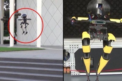Uçan robot geliştirildi: ‘Leo’ ip üstünde de yürüyebiliyor