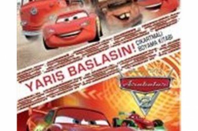Disney Arabalar Yarış Başlasın Çıkartmalı Boyama Kitabı