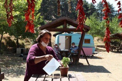 Ege'nin zirvesi virüsten kaçan karavancıların uğrak noktası oldu