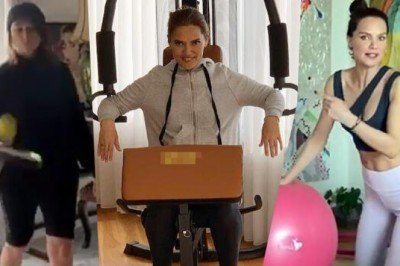 Evini spor salonuna çevirdi!