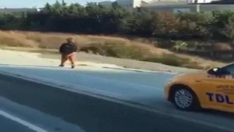 Taksici kaldırıma çıkıp yayaya korna çalmıştı... Cezası belli oldu