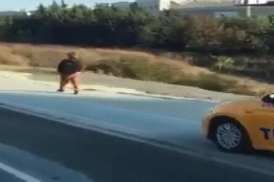 Taksici kaldırıma çıkıp yayaya korna çalmıştı... Cezası belli oldu