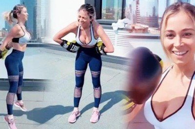 Ünlü sunucu Diletta Leotta karantinada spor yaptı, nefes nefese kaldı!