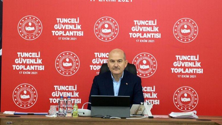 İçişleri Bakanı Süleyman Soylu, Tunceli'de güvenlik toplantısına katıldı