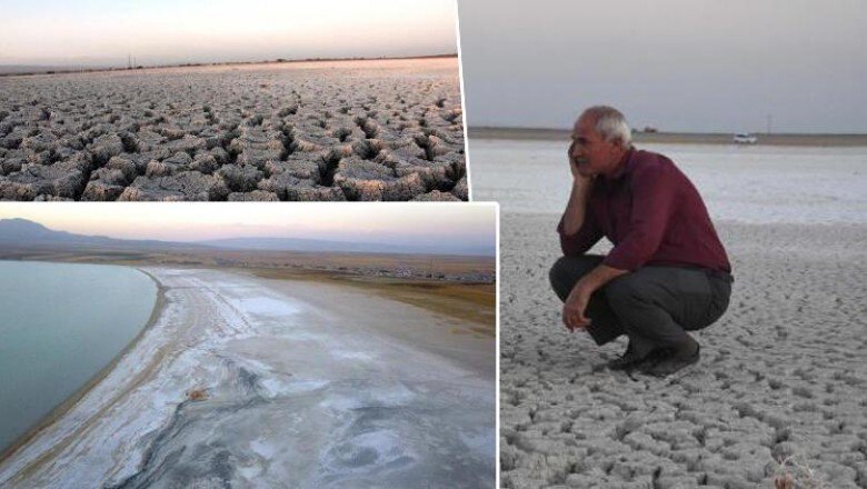 Arin Gölü, kuraklık nedeniyle yüzde 15 küçüldü