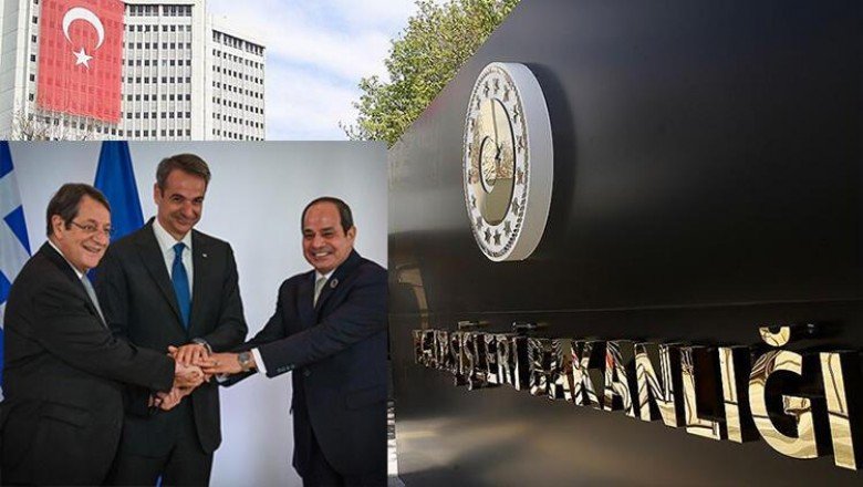 Dışişleri'nden Yunanistan, Mısır ve GKRY'nin ortak açıklamasına tepki: 'Gerçekleri reddeden bir anlayış çözüme katkı sağlayamaz'