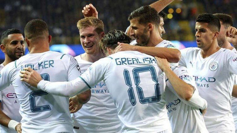 Manchester City'den Club Brugge'e Gol Yağmuru 5 gol birden