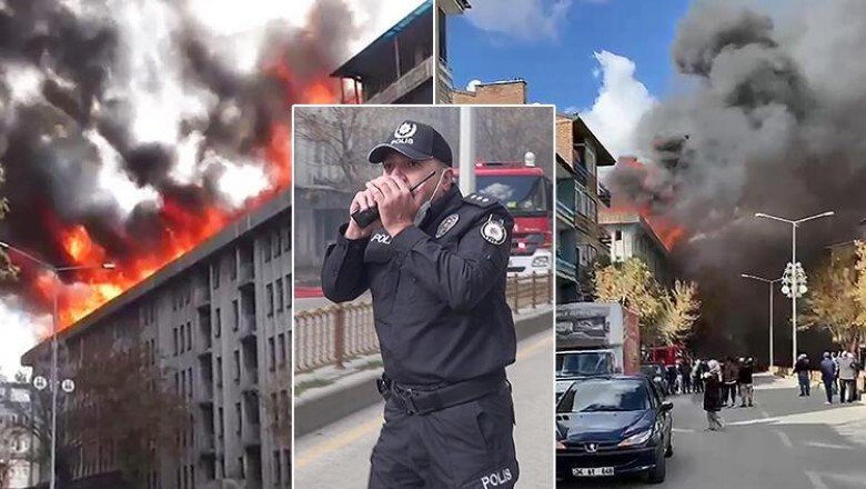 Yer Erzurum... İller Bankası'nın eski binasında yangın paniği