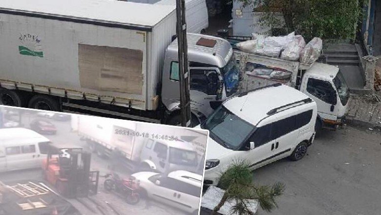 Bağcılar'da freni boşalan kamyonu tutarak durdurmaya çalışınca ayakları ezildi