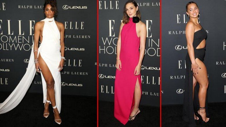 Ödül gecesinde kadın ünlüler buluşması