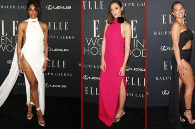 Ödül gecesinde kadın ünlüler buluşması