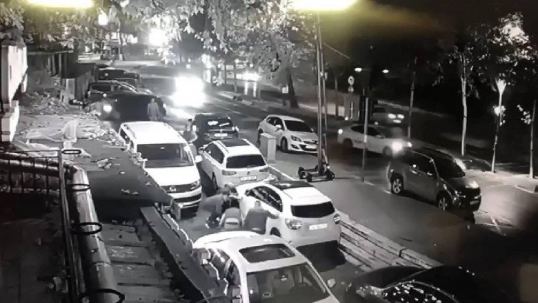 Beyoğlu'ndaki silahlı saldırı kamerada