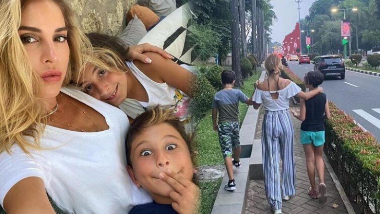 Ünlü oyuncu iki çocuğunu da alıp İstanbul'u terk etti... Endonezya'da yeni hayat