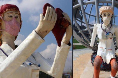 Denizli'de çok tartışılan heykeller kaldırıldı