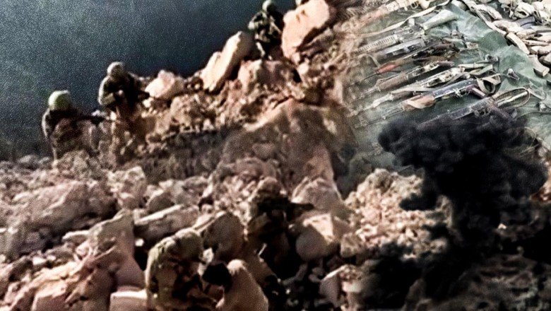 Mağarada saklanan teröristler böyle teslim oldu