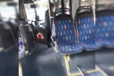 Otobüsü kenara çekip kaçtı