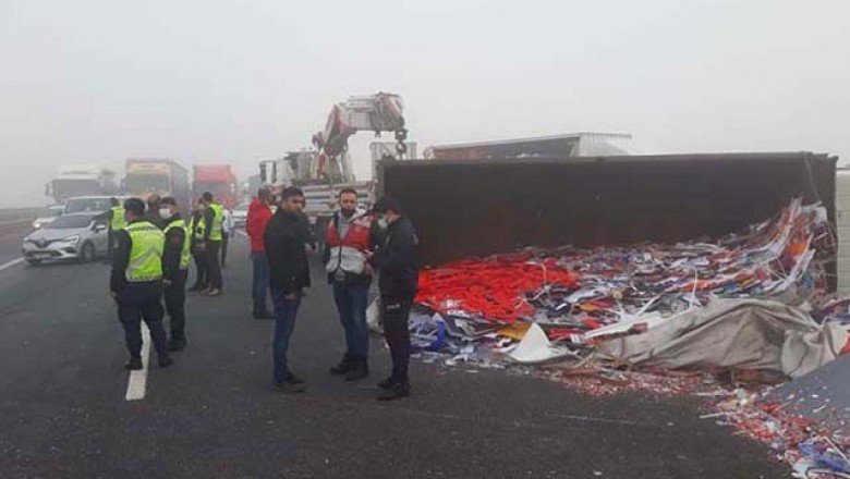Kuzey Marmara Otoyolu'nda kaza ulaşımı aksattı