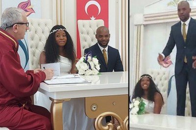 Nijeryalı damat, nikahta sandalye üzerine çıkarak 'evet' dedi