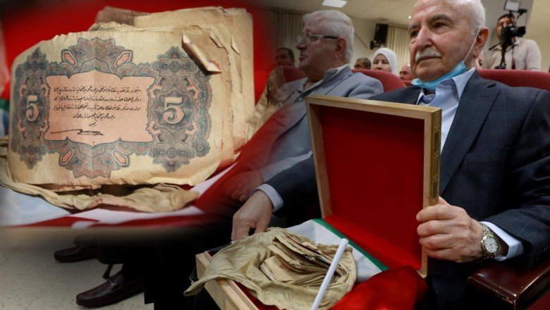 Filistinli aile Osmanlı askerinin para çıkınını 106 yıl sonra Türkiye'ye teslim etti